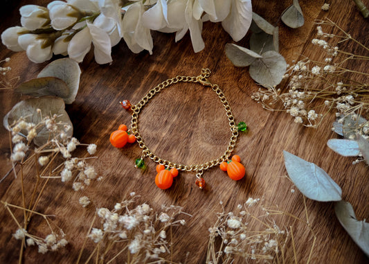 Pumpkin Mouse Charm Bracelet