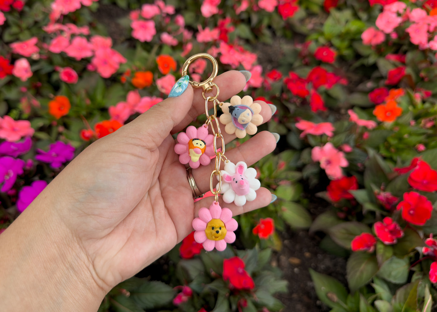 Hundred Acre Flower Dangle Bag Charm