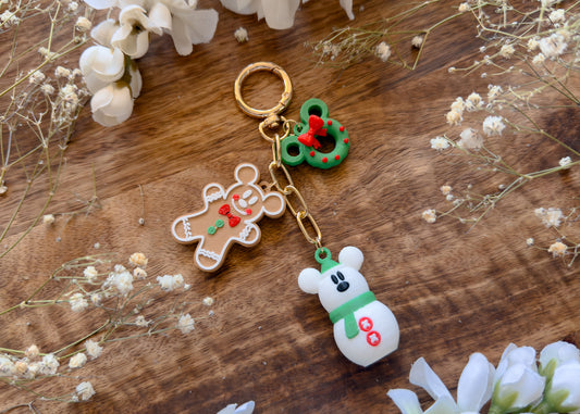 Christmas Mouse Dangle Bag Charm