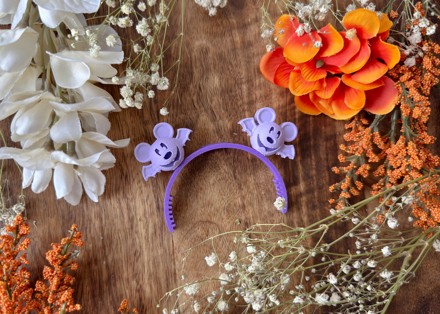 Purple Mouse Bat Bag Plush Ears