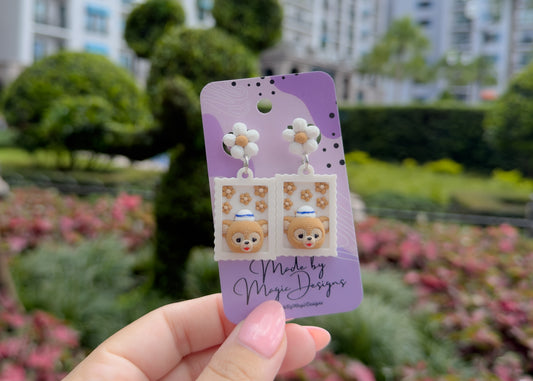 Sailor Bear Stamp Earrings