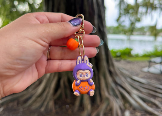 Purple Large Halloween Labu Monster Dangle Bag Charm