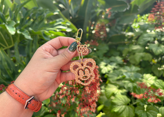 Pretzel Mouse Dangle Bag Charm