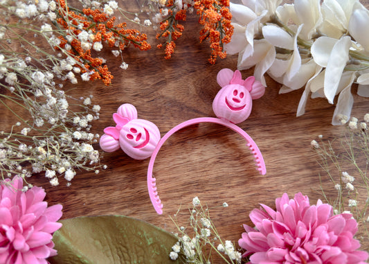 Ms.Pink Pumpkin Mouse Bag Plush Ears