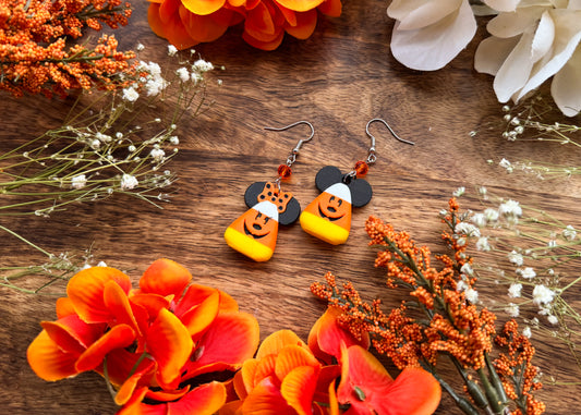 MINI Candy Corn Mouse MIX Earrings
