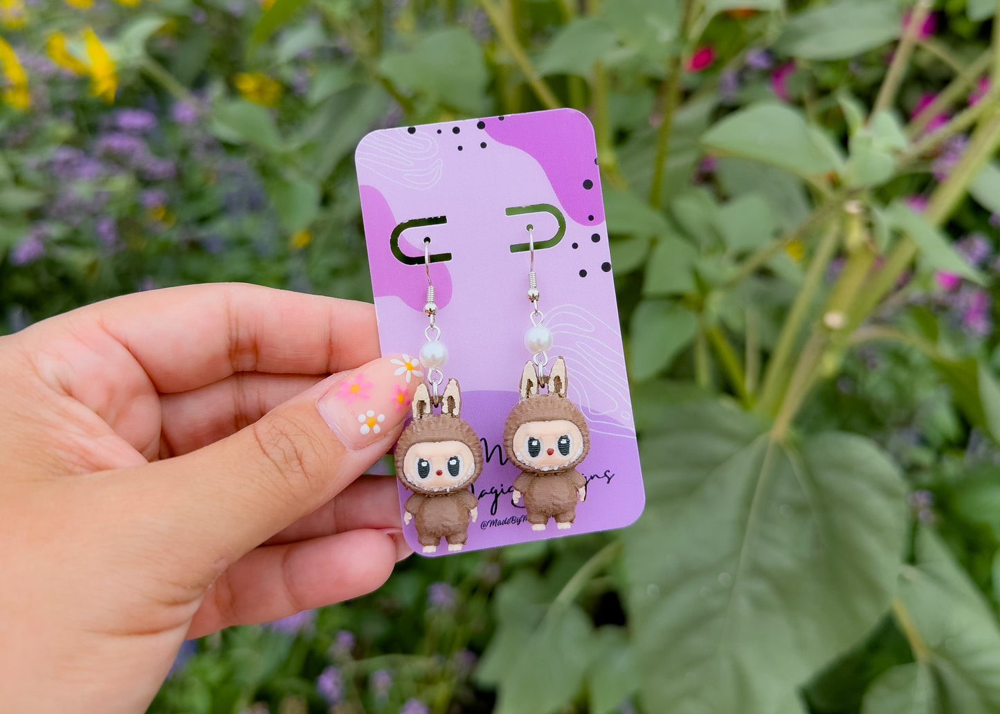 Chocolate Labu Monster Earrings