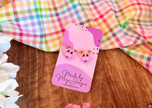 Purple Dragon Stud Earring