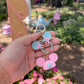 Pink and Teal Bow Mouse Dangle Bag Charm
