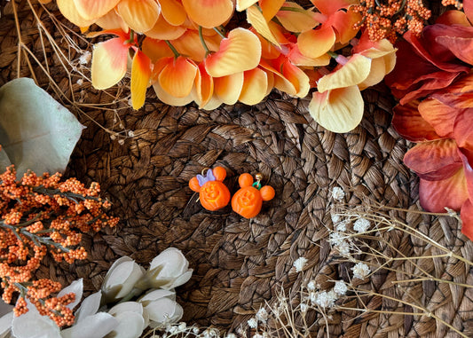 Teeny Pumpkin Mouse MIX Earrings