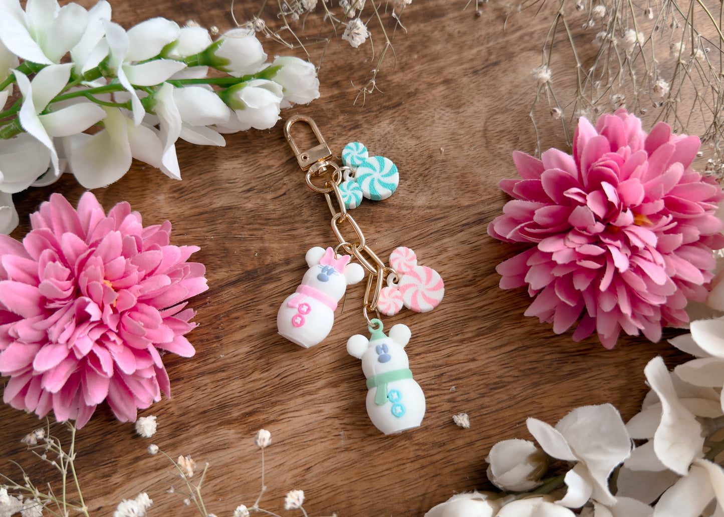 Pastel Snow Mouse MIX Dangle Bag Charm