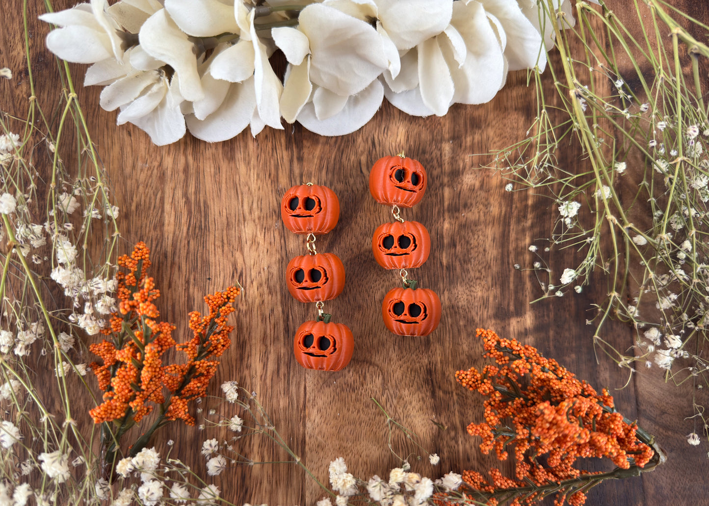Boo Pumpkin Dangle Earrings