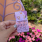 Pink and Purple Bow Mouse Dangle Earrings