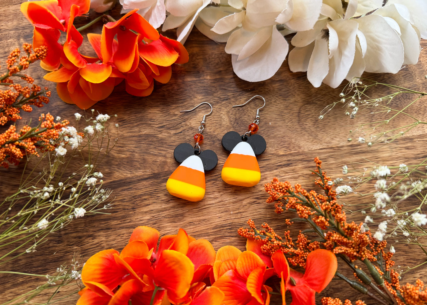 Classic Candy Corn Mouse Earrings