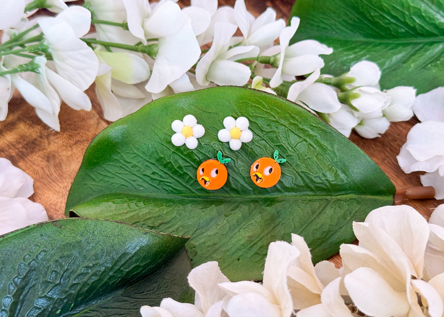 Citrus Bird Stud Set Earrings