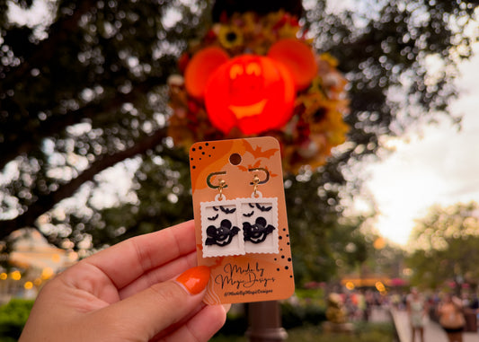 Bat Mouse Stamp Earrings