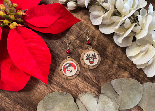 ChocoChip Snowman Cookie MIX Earrings