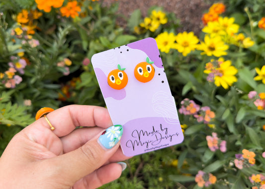Citrus Bird Stud Earrings