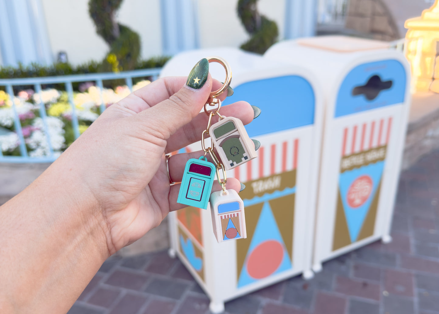 Magical Land Trash Can Dangle Bag Charm