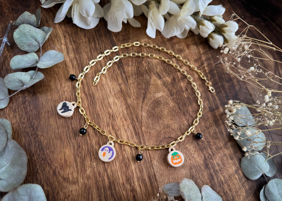 Halloween Cookie Charm Necklace