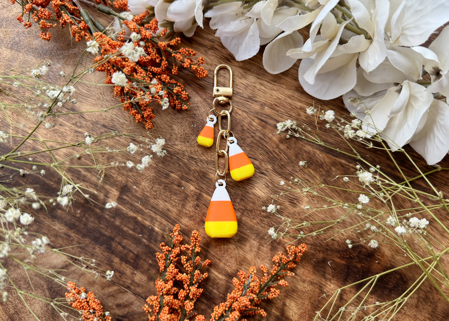 Candy Corn Dangle Bag Charm