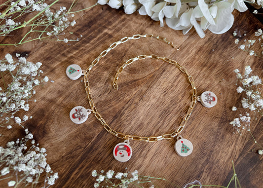 Christmas Cookie Chunky Charm Necklace
