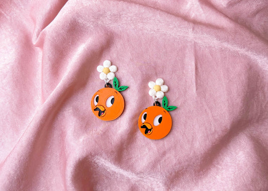 MINI Flower Citrus Bird Earrings