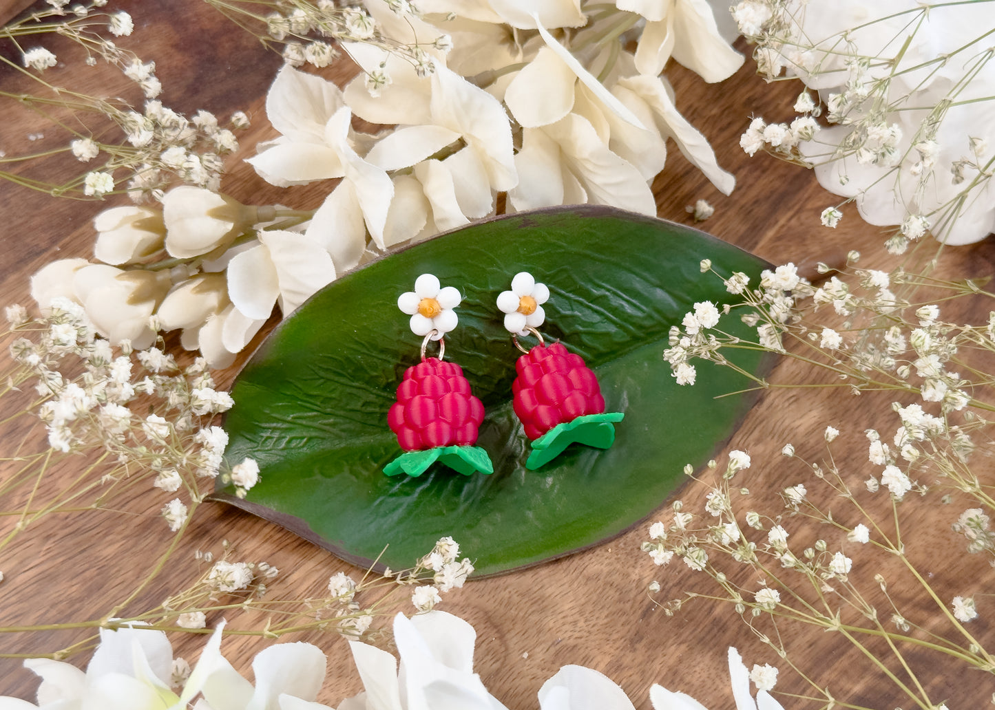Raspberry Earrings