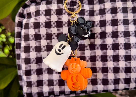 Dual Pumpkins Boo to you Dangle Bag Charm