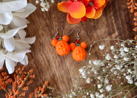 MINI Blinky Pumpkin Earrings