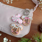 Pastel Gingerbread Head Dangle Bag Charm