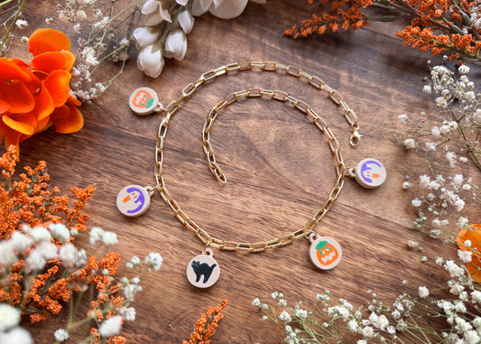 Halloween Cookie Chunky Charm Necklace