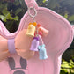 Rainbow Ghost Mouse Dangle Bag Charm
