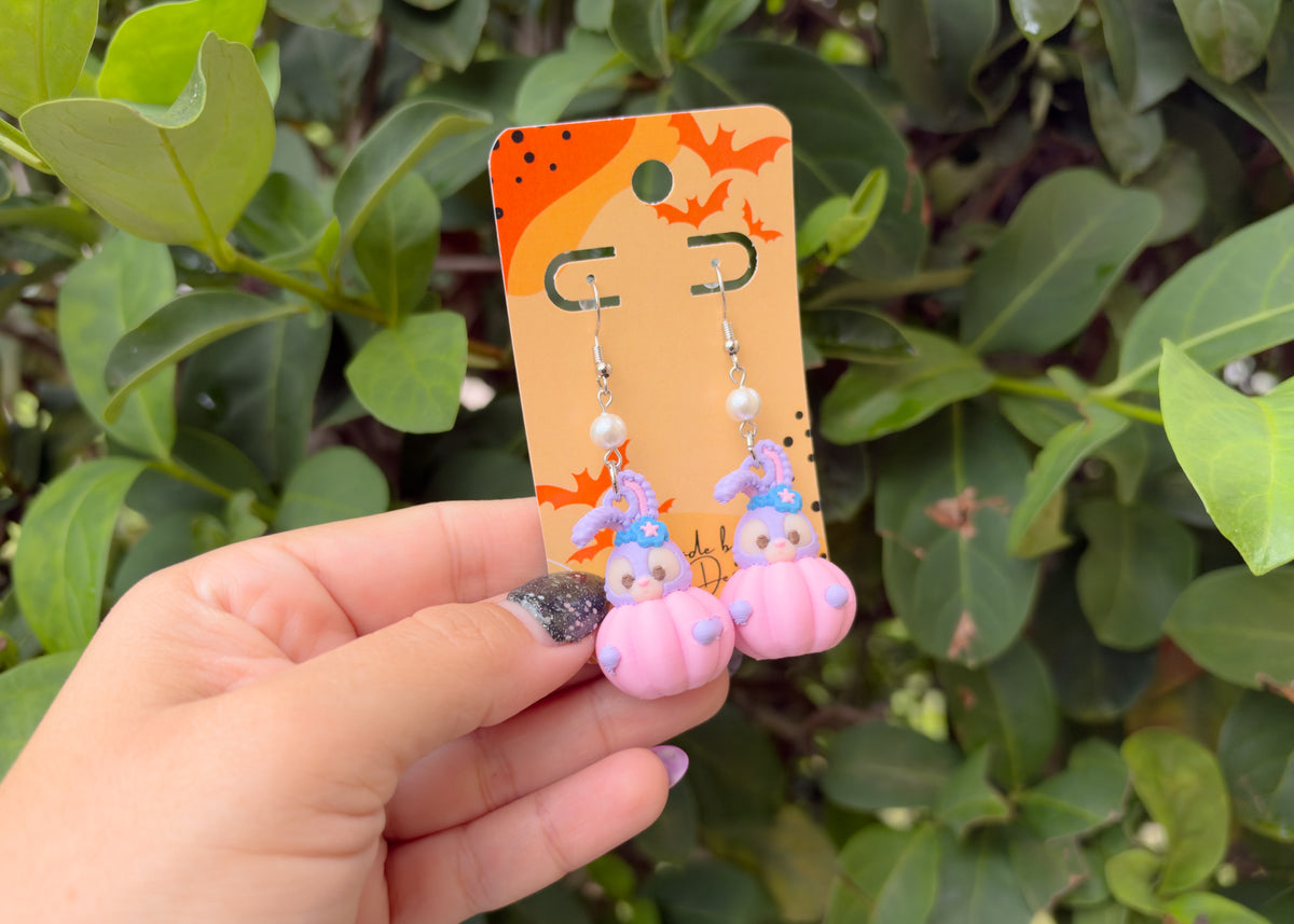Pumpkin Stella Bunny Earrings
