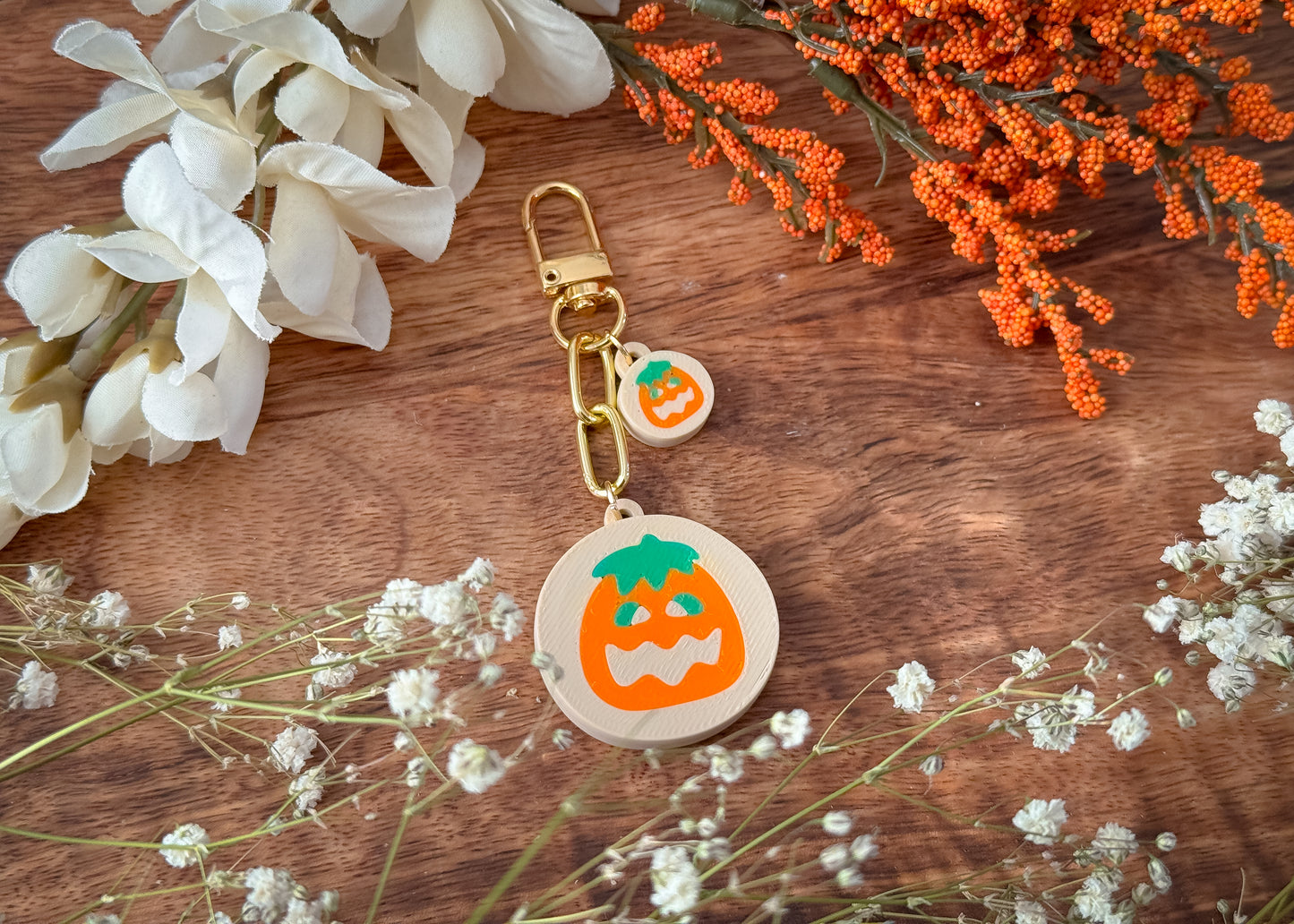Pumpkin Cookie Dangle Bag Charm