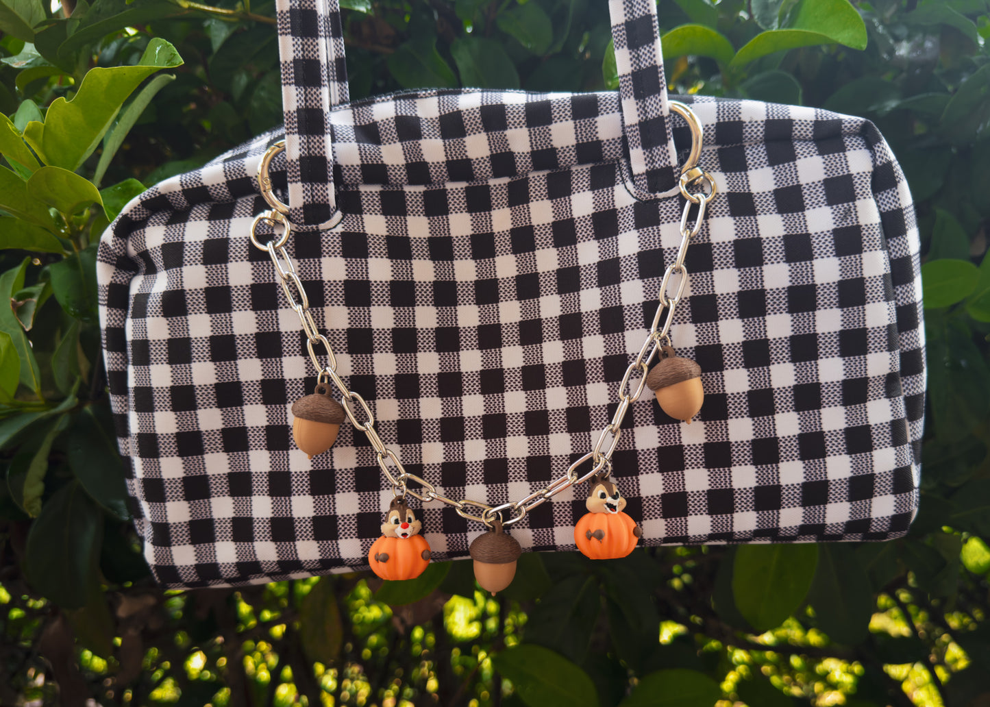 Chipmunk Pumpkin Bag Charm Chain