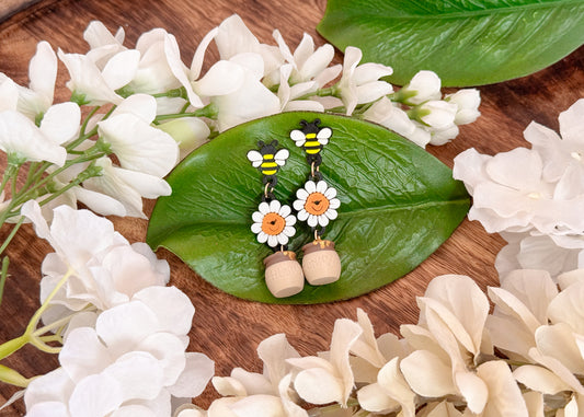 Pooh Flower Dangle Earrings