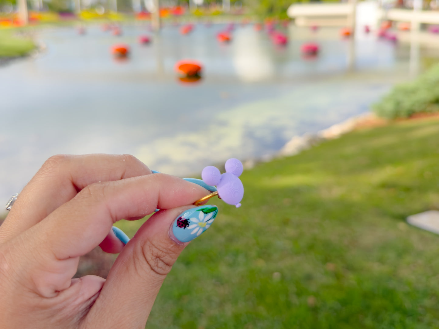 Lavender Mouse Balloon Ring