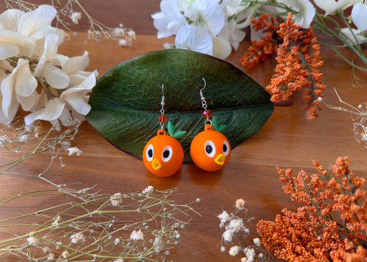Citrus Bird Head Earrings