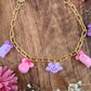 Pink and Purple Boo to You Bag Charm Chain