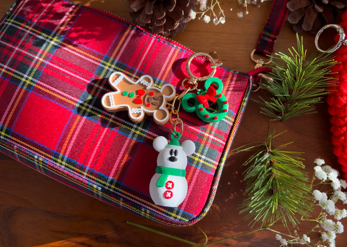 Christmas Mouse Dangle Bag Charm