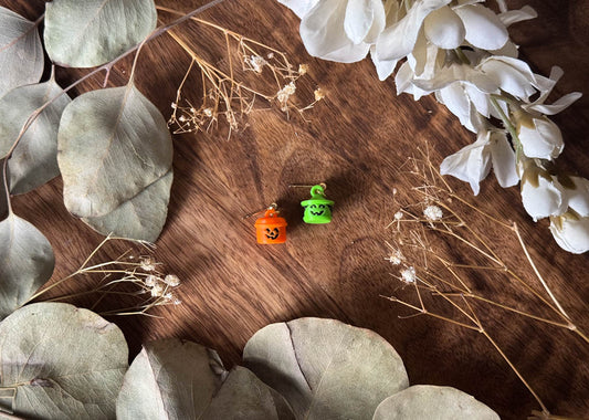 Teeny Witch/Pumpkin Bucket MIX Earrings