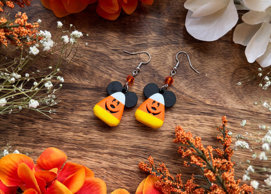 MINI Candy Corn Mouse Earrings