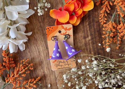 Halloween Town Witch Hat Earrings