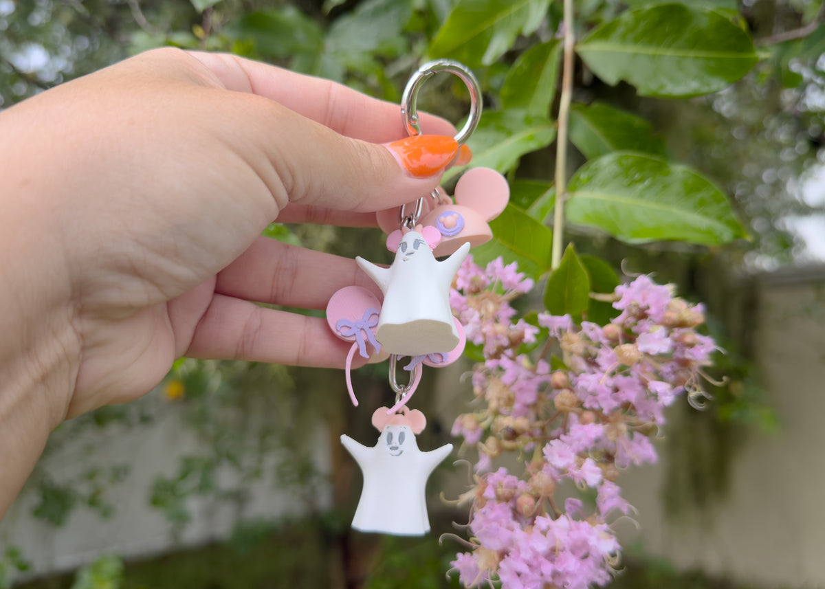 MINI Pastel Halloween Ghosty Dangle Bag Charm