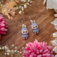 Dusty Blue Labu Monster Earrings