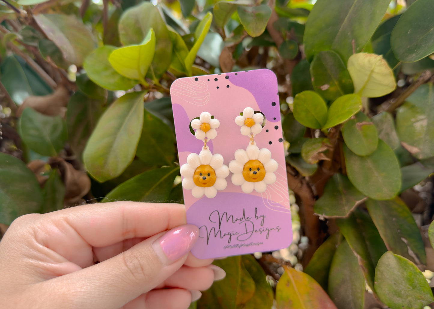 MINI Pooh Flower Earrings