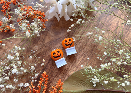 MINI Halloween Town Pumpkin Earrings