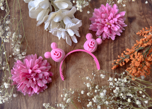 Pink Pumpkin Mouse Bag Plush Ears