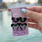 Teal Bow Mouse Dangle Earrings