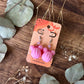 Pink MINI Pumpkin Mouse Head Earrings (No Face)